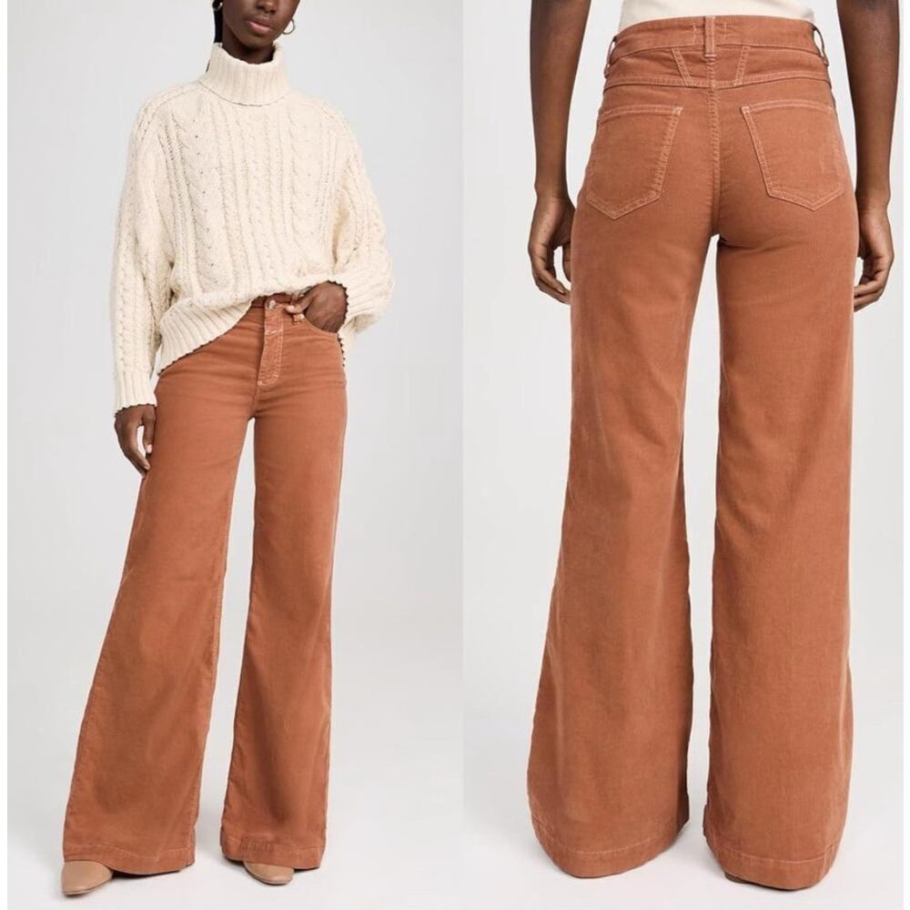 Closed Glow-Up Corduroy Orange Pants Wide Leg Size 30